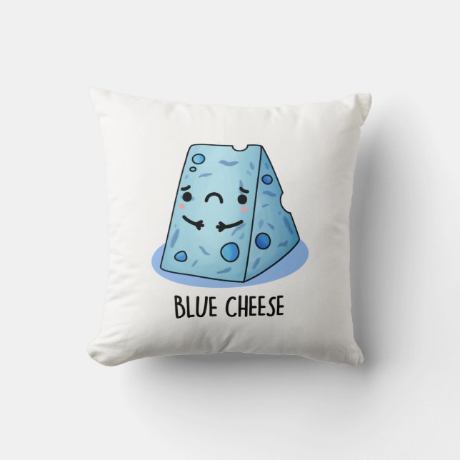 Blue Cheese Funny Ledsen Pun Kudde (Framsida)
