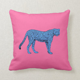 Blue Cheetah Dekorativ kudde