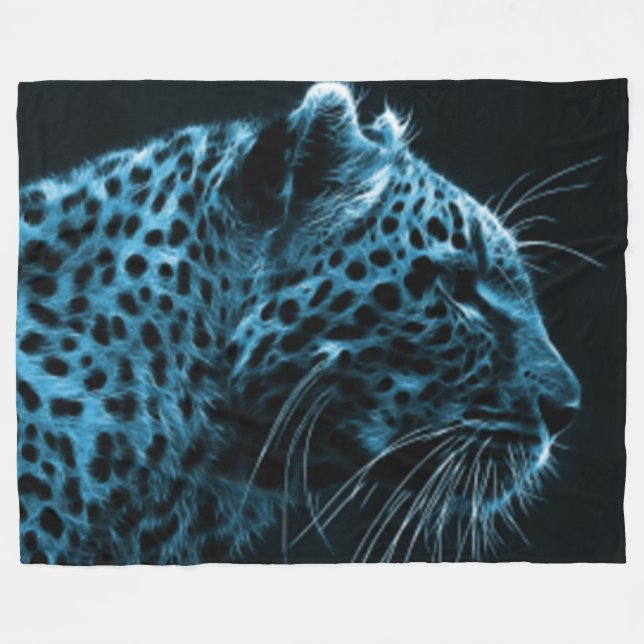 BLUE CHEETAH FLEECEFILT (Framsidan (Horisontell))