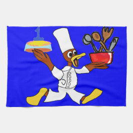 Blue Chef Ducky Kazoo Birthday Kitchen Towel Kökshandduk
