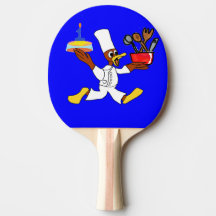 Blue Chef Ducky Kazoo Birthday Ping Pong Paddle