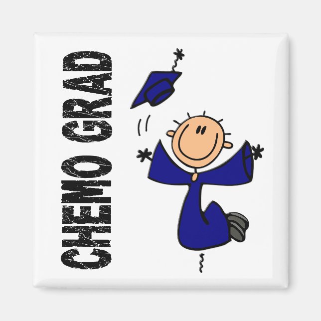 Blue CHEMO GRAD 1 (Colon Cancer) Magnet (Framsidan)