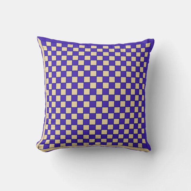 Blue Chess Reversible Dekorativ kudde (Framsida)
