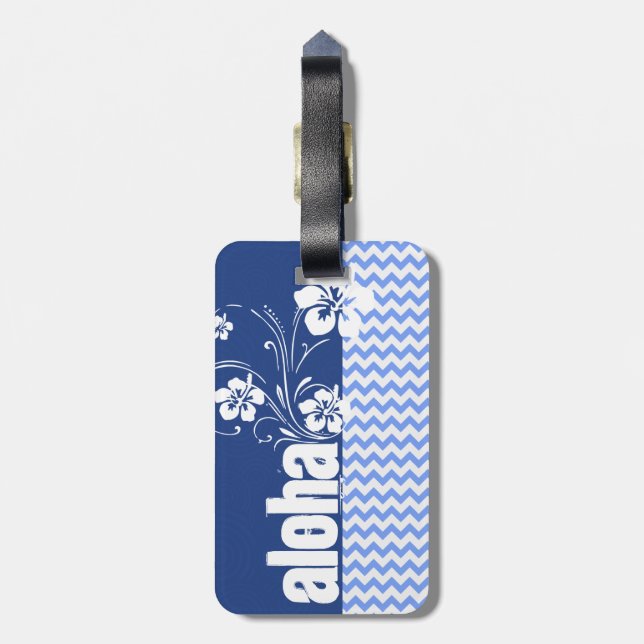 Blue Chevron; Aloha Bagagebricka (Baksidan Lodrät)