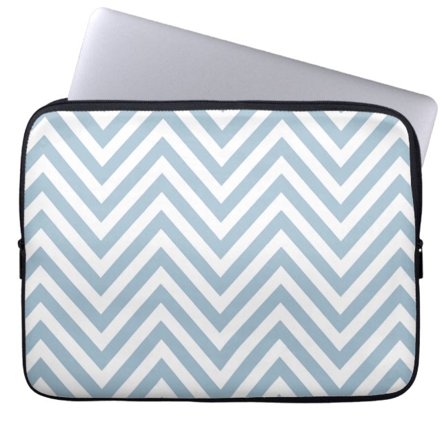 Blue Chevron Laptop sleeve (Framsidan)