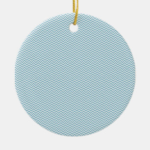 Blue Chevron med Monogram Julgransprydnad Keramik