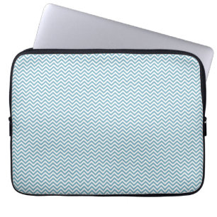 Blue Chevron med Monogram Laptop Sleeve