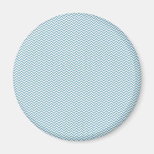 Blue Chevron med Monogram Magnet