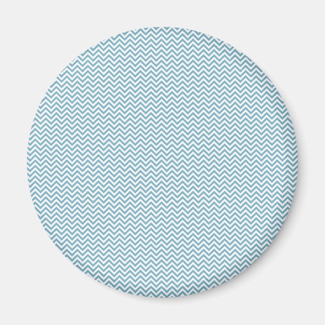 Blue Chevron med Monogram Magnet (Framsidan)