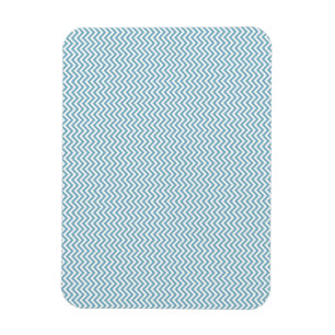 Blue Chevron med Monogram Magnet