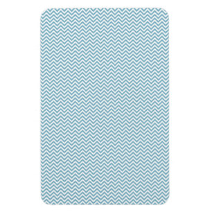 Blue Chevron med Monogram Magnet