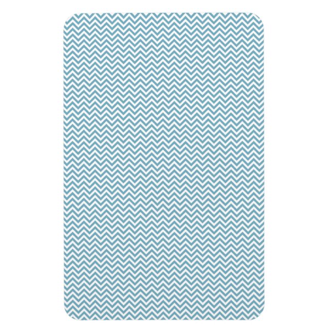Blue Chevron med Monogram Magnet (Vertikal)