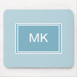 Blue Chevron med Monogram Musmatta