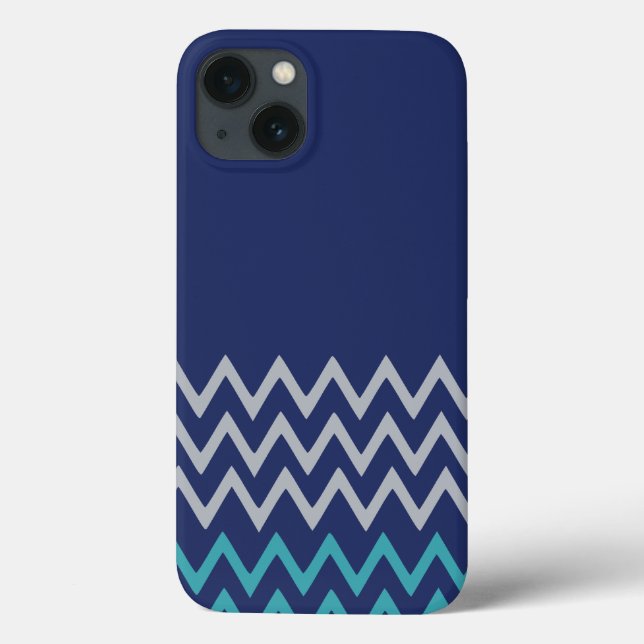 Blue chevron zigzag rand zig zag preppy mönster (Baksida)