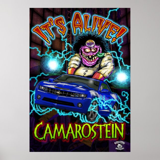 Blue Chevy Camaro SS Poster (Framsidan)