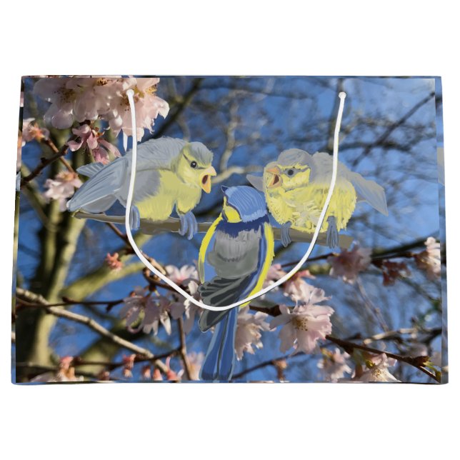 Blue Chickadee Mor och Spädbarn Påsk (Framsidan)