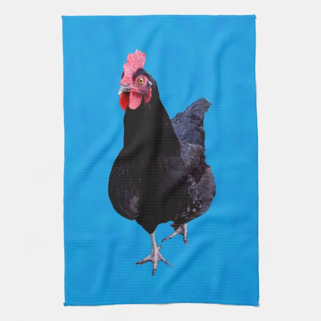 Blue Chicken Strut, Dish Towel Kökshandduk (Vertikal)