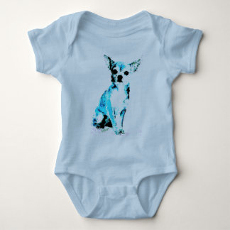 Blue Chihuahua Cute Baby Bodydräkt Tröja