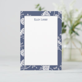 Blue Chinoiserie Flowers Tack Kort