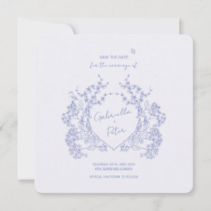 Blue Chinoiserie sparar datumet Spara Datumet