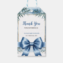 Blue Chinoiserie Tack Favor Tag
