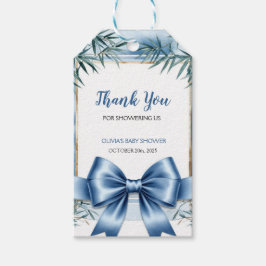 Blue Chinoiserie Tack Favor Tag Presentetikett