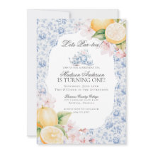 Blue Chinoiserie Tea Party Birthday Toile