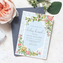 Blue Chinoiserie Trianon Dam Brunch Inbjudningar