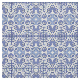 Blue chinoiserie-vågrät upprepade mönster tyg