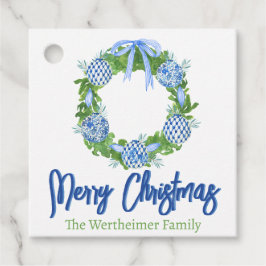 Blue Chinoserie Wandege Gift-Märkre Gåvor Etiketter