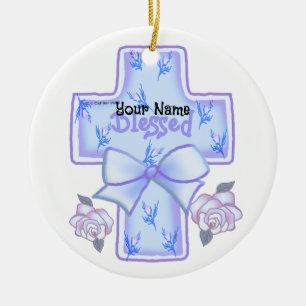 Blue Christian Kor Julgransprydnad Keramik