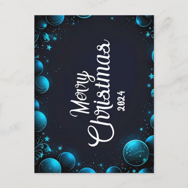 Blue Christmas - Cartes Pour Fêtes Annuelles Helg Vykort (Framsida)