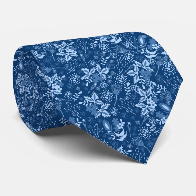 Blue Christmas floral pattern Slips (Rullad)