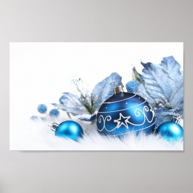 Blue christmas lökar poster (Framsidan)
