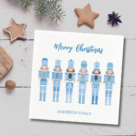 BLUE CHRISTMAS NUTCRACKER PAPPERSSERVETT