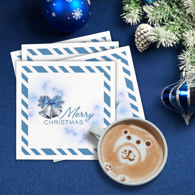 Blue Christmas Silver Bells  Pappersservett (Skapare uppladdad)
