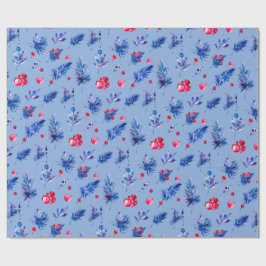 Blue Christmas wrapping paper roll Presentpapper