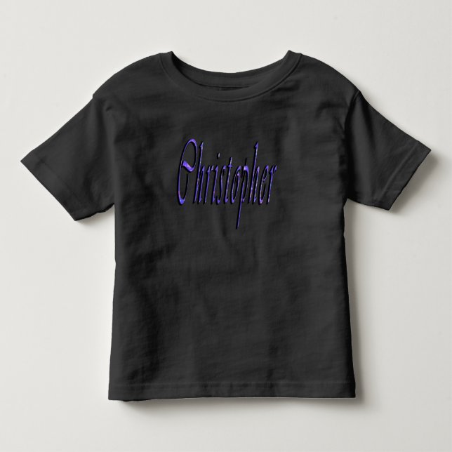 Blue Christopher Namn Logotyp Tee (Framsida)