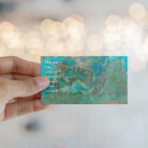 Blue Chrysocolla Mineral Stone Affärskort