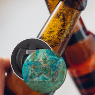 Blue Chrysocolla Mineral Stone Flasköppnare