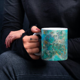 Blue Chrysocolla Mineral Stone Kaffemugg