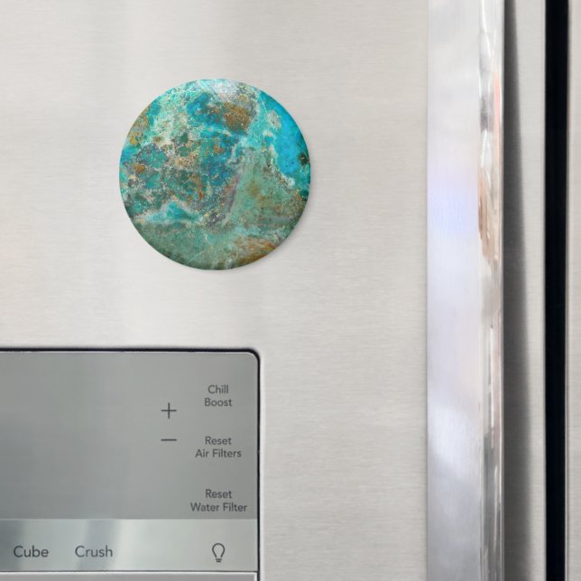 Blue Chrysocolla Mineral Stone Magnet (In Situ (Fridge))