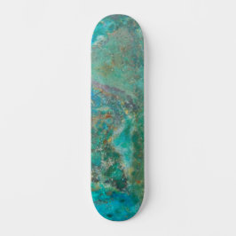 Blue Chrysocolla Mineral Stone Mini Skateboard Bräda 18,5 Cm