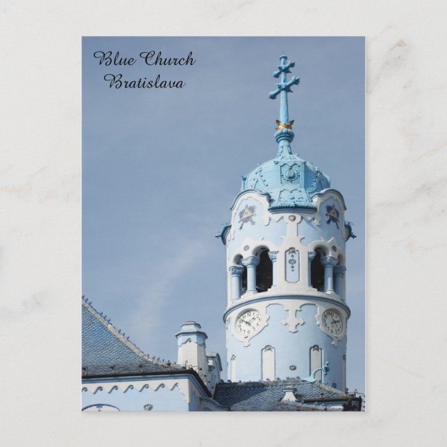 Blue Church Bratislava Slovakien Vykort (Framsida)