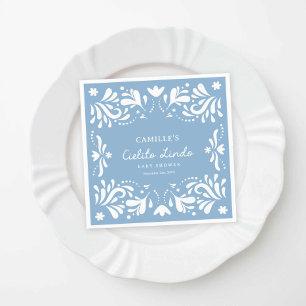 Blue Cielito Lindo Boy Baby Shower Pappersservett