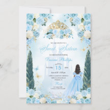 Blue Cinderella Fairytale Princess Sweet sixteen
