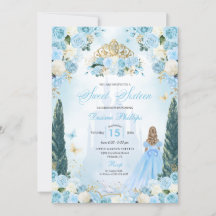 Blue Cinderella Fairytale Princess Sweet sixteen