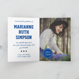 Blue Circles Photo Studenten Inbjudan