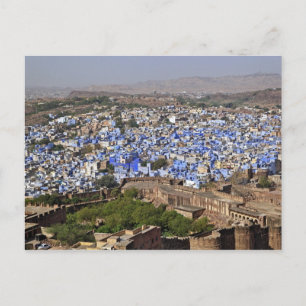 Blue City betraktad från Mehrangarh Fort / Jodhpur Vykort