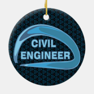 Blue Civil Ingenjör Julgransprydnad Keramik